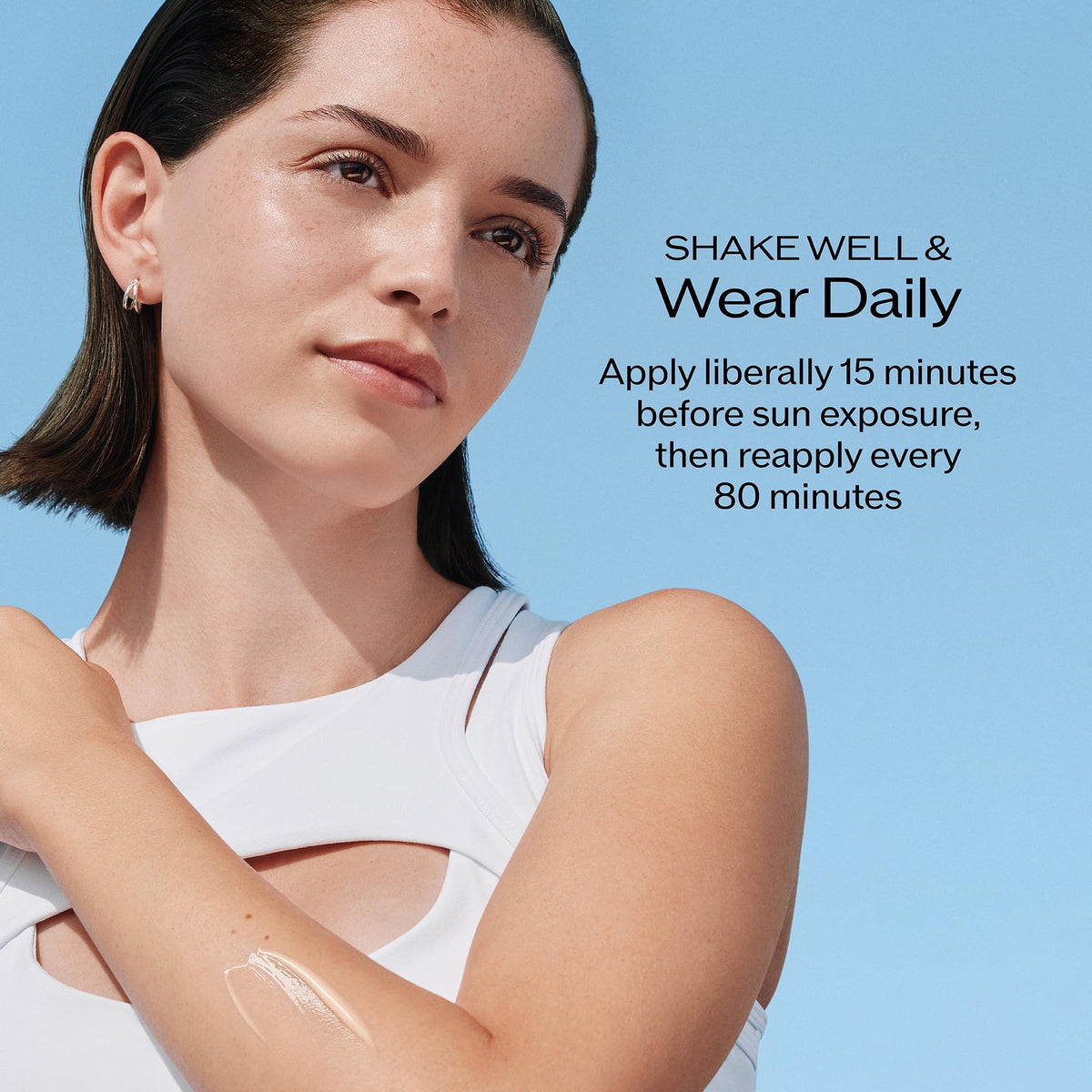 Shiseido Ultimate Sun Protector Lotion hydration from algae complex on skin