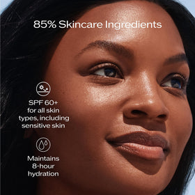 Close-up of the Shiseido formula highlighting skincare ingredients.