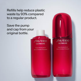 Shiseido Ultimune box packaging next to bottle.