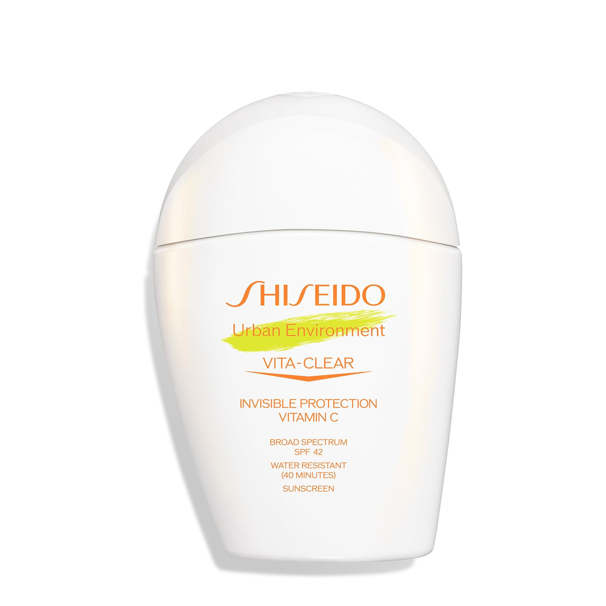 Shiseido Vita-Clear Sunscreen bottle with invisible finish for makeup ready skin