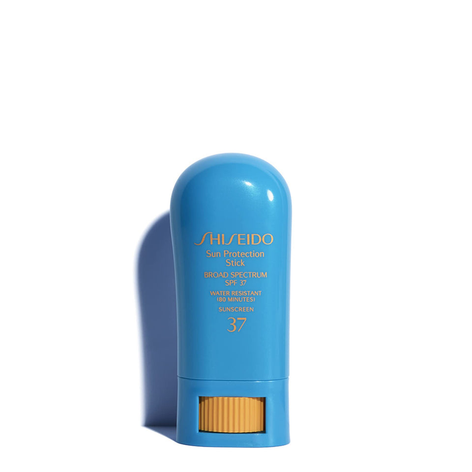 Shiseido UV Protective Stick Foundation in Ochre during application for a natural finish.