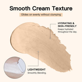 SHLLON soft brush gliding over skin for smooth application