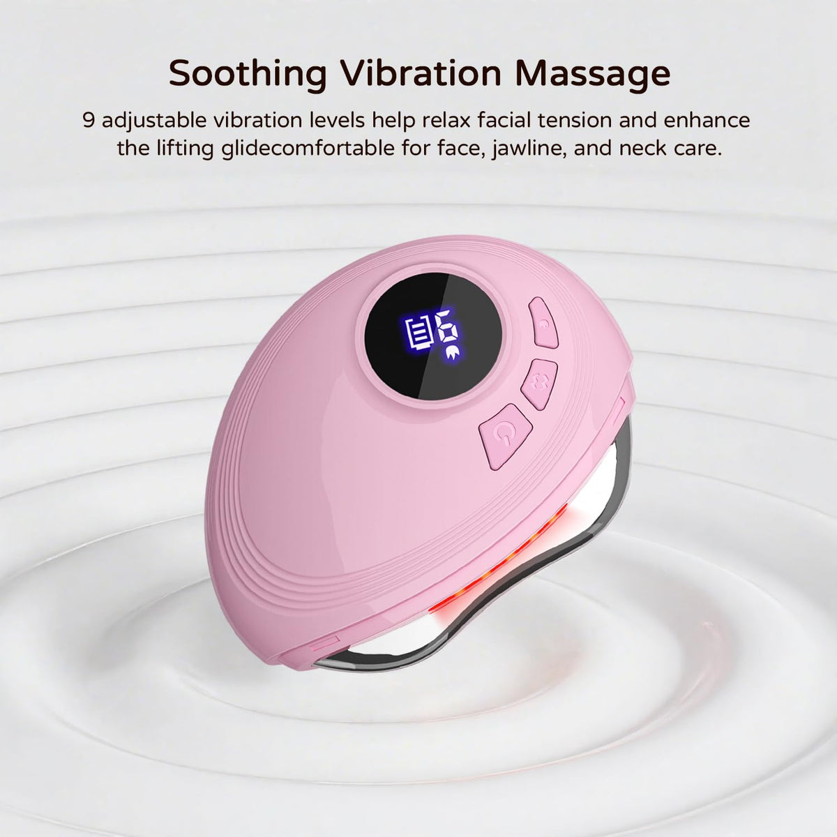 SHMHE compact travel-friendly skincare tool pink fits in bag.