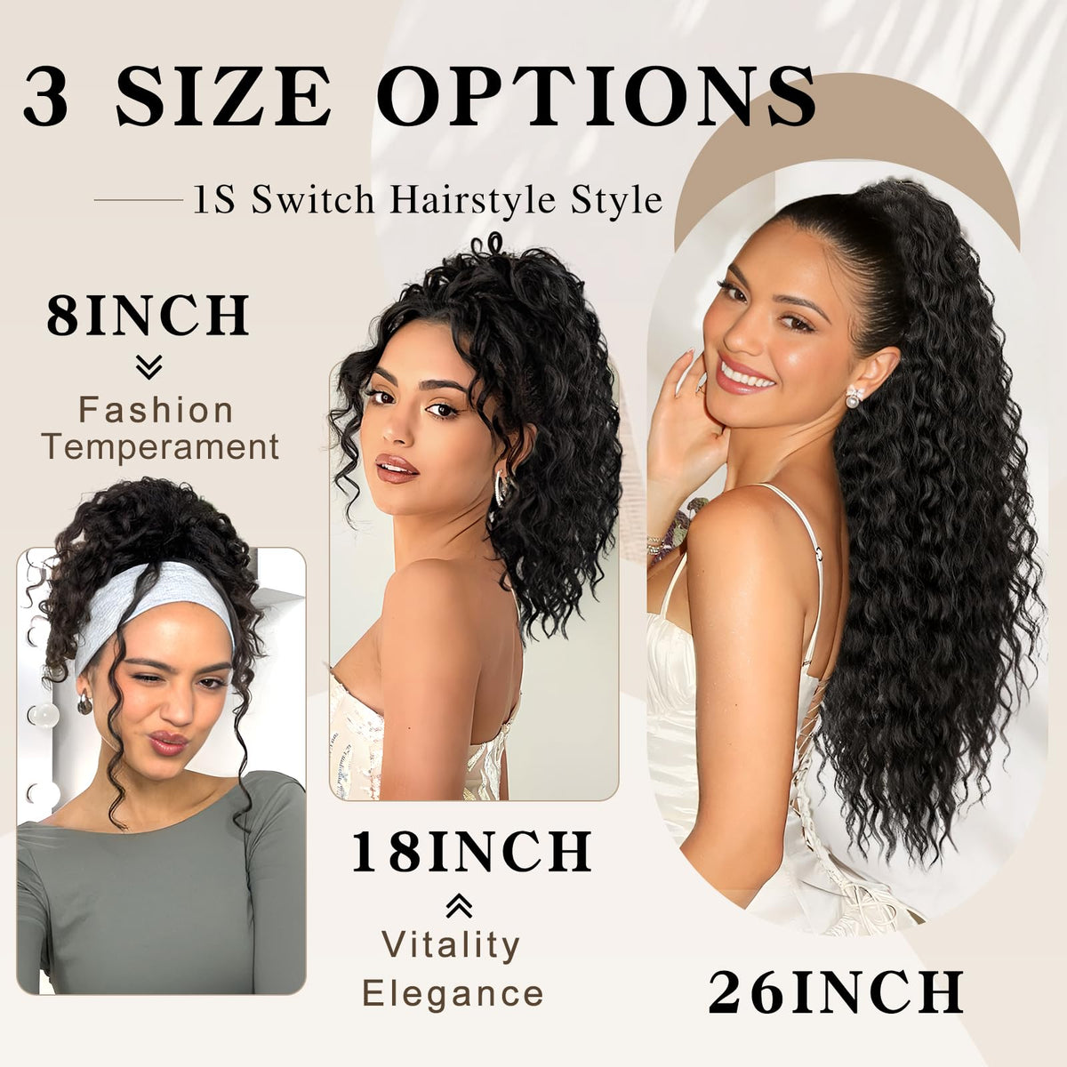 SHNMIN daily-use ponytail adds volume with lightweight feel