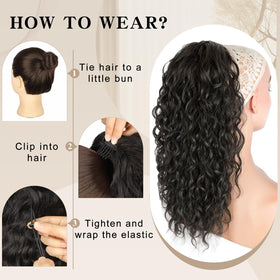SHNMIN full-bodied bun look from the curly extension