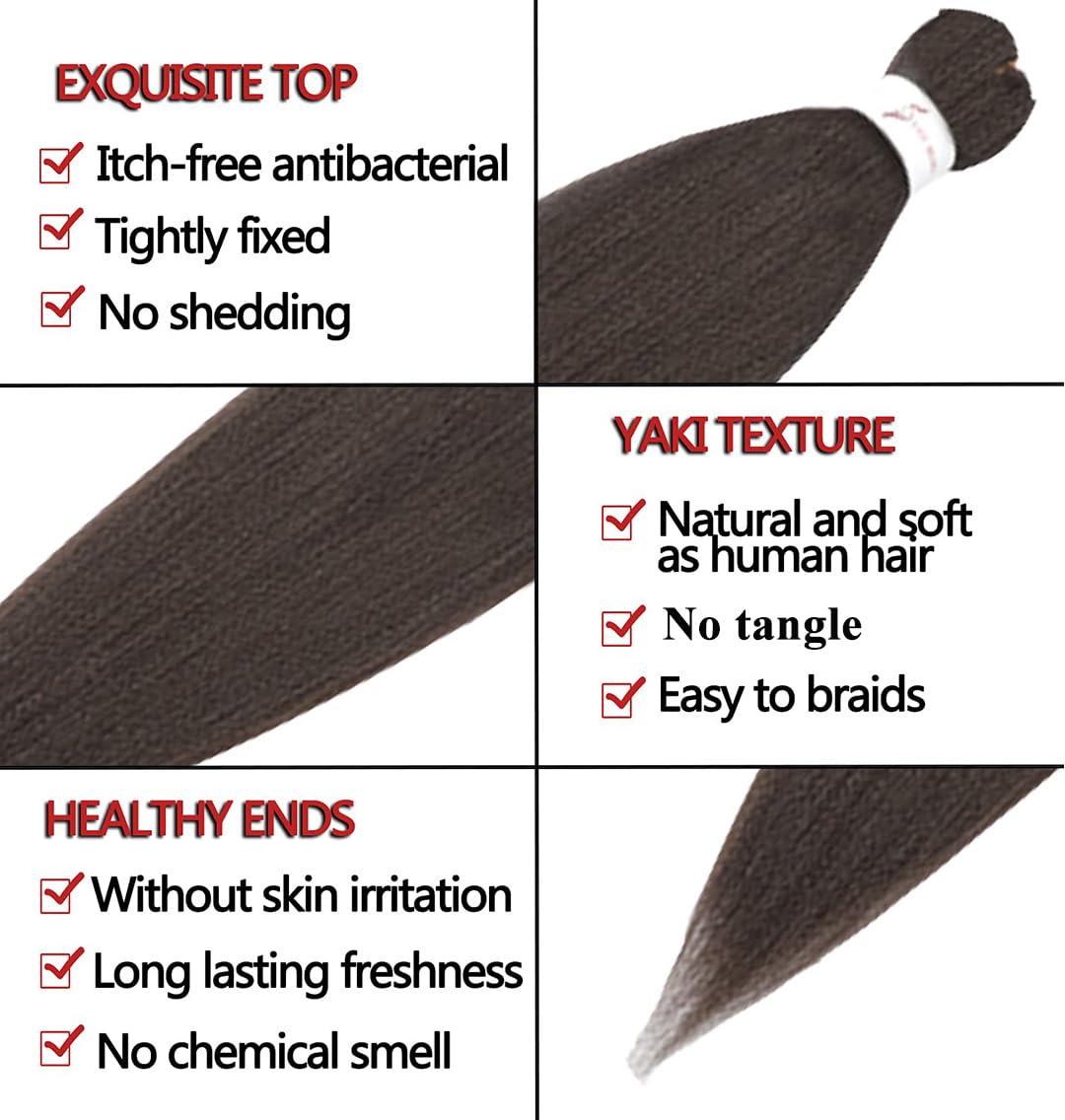 ShowCoco lightweight braiding hair offers soft, human-hair feel.