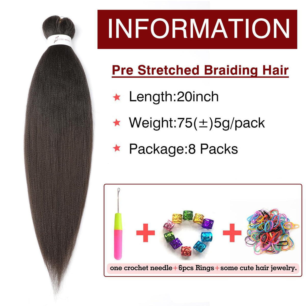 ShowCoco pre-stretched braiding hair with yaki texture for natural-looking styles.
