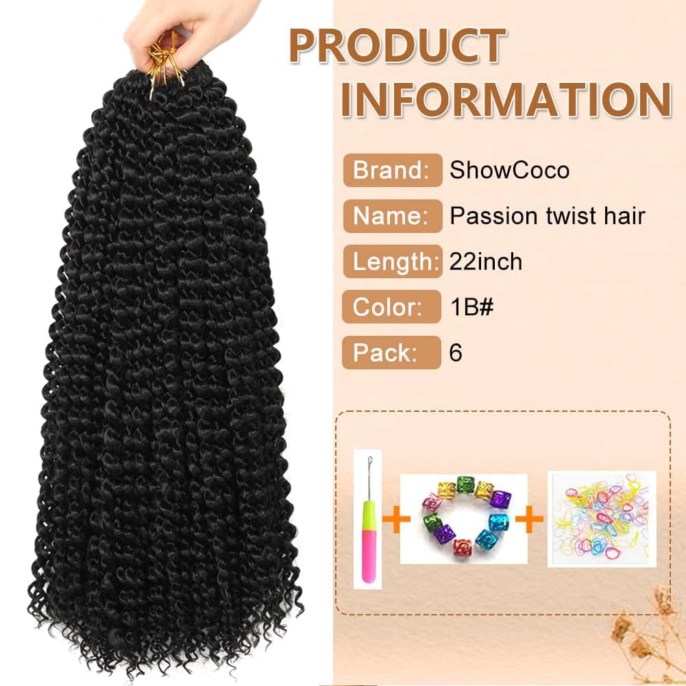 ShowCoco Passion Twist 22in butterfly style showing natural-looking curls and full coverage