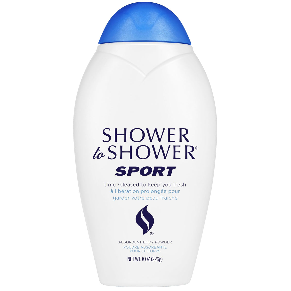 Shower To Shower Sport Powder dispense action demonstrates easy, mess-free application