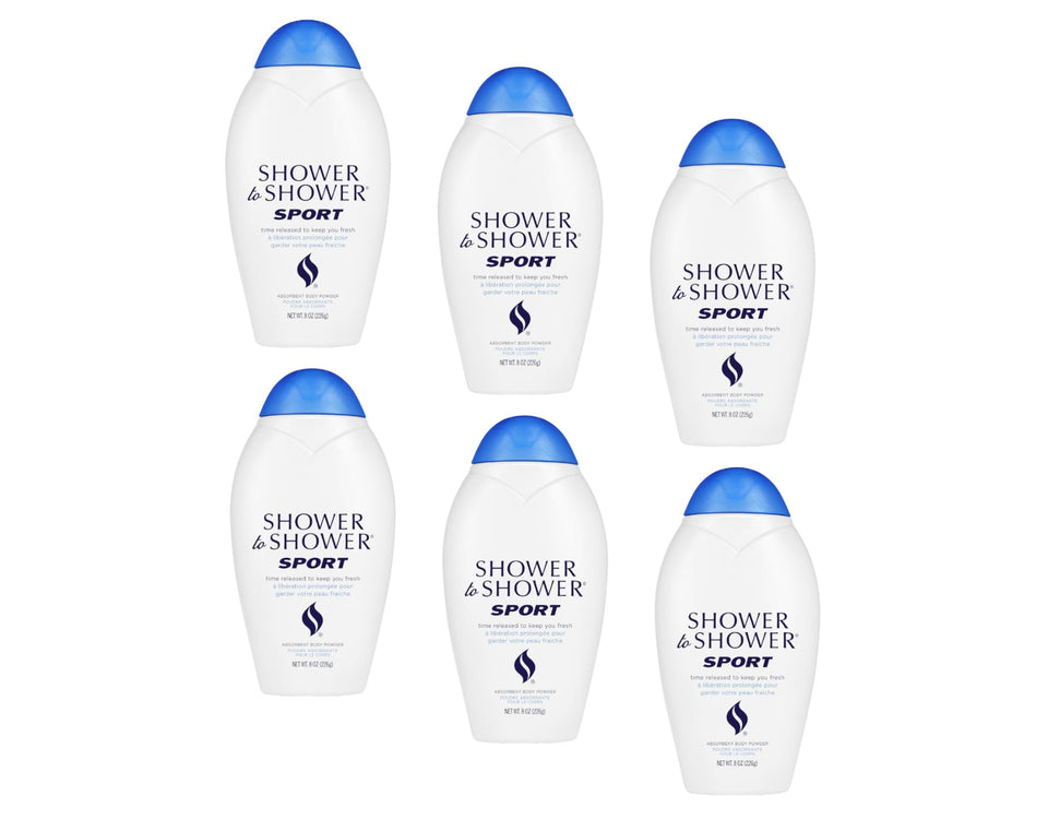 Shower To Shower Sport Powder pack shot for long-lasting freshness