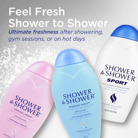 Shower To Shower Sport Powder packaging for a 6-pack, convenient daily use