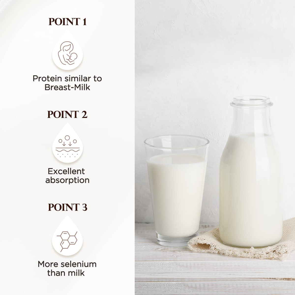 SHOWERMATE AEKYUNG Dutch goat milk enriches skin with emollients.
