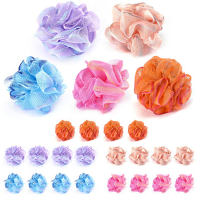 Showertime Mini Shower Loofah pack travel foam for quick lather on the go.