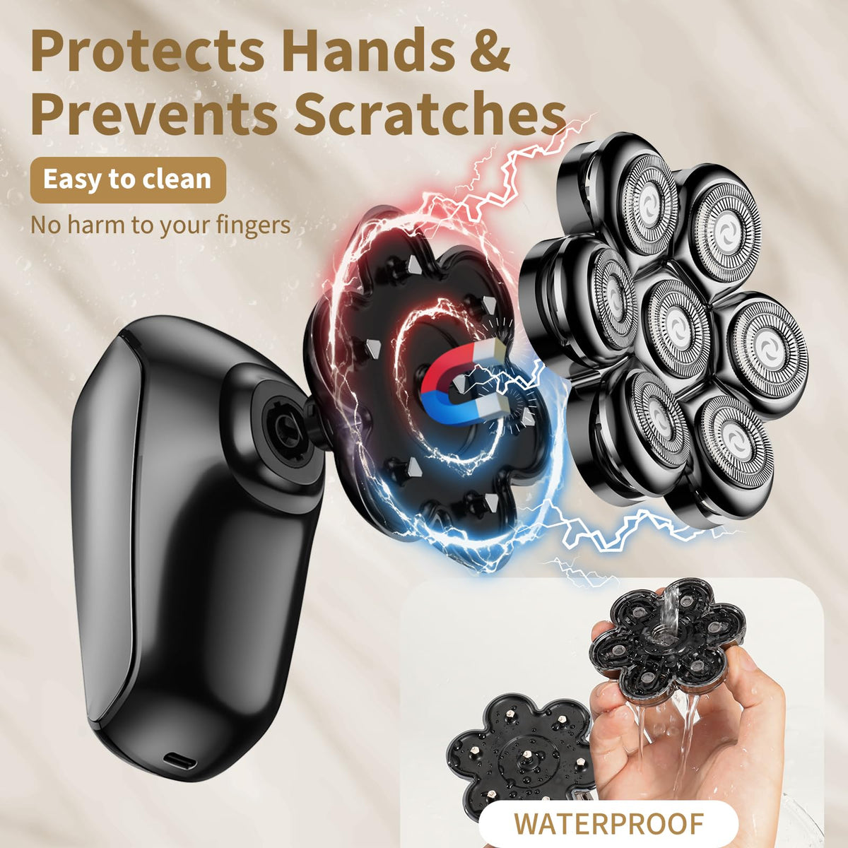 SHPAVVER 7D floating rotary head for close, efficient passes