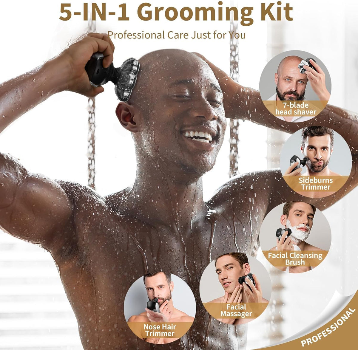 SHPAVVER IPX7 waterproof shaver for wet or dry use