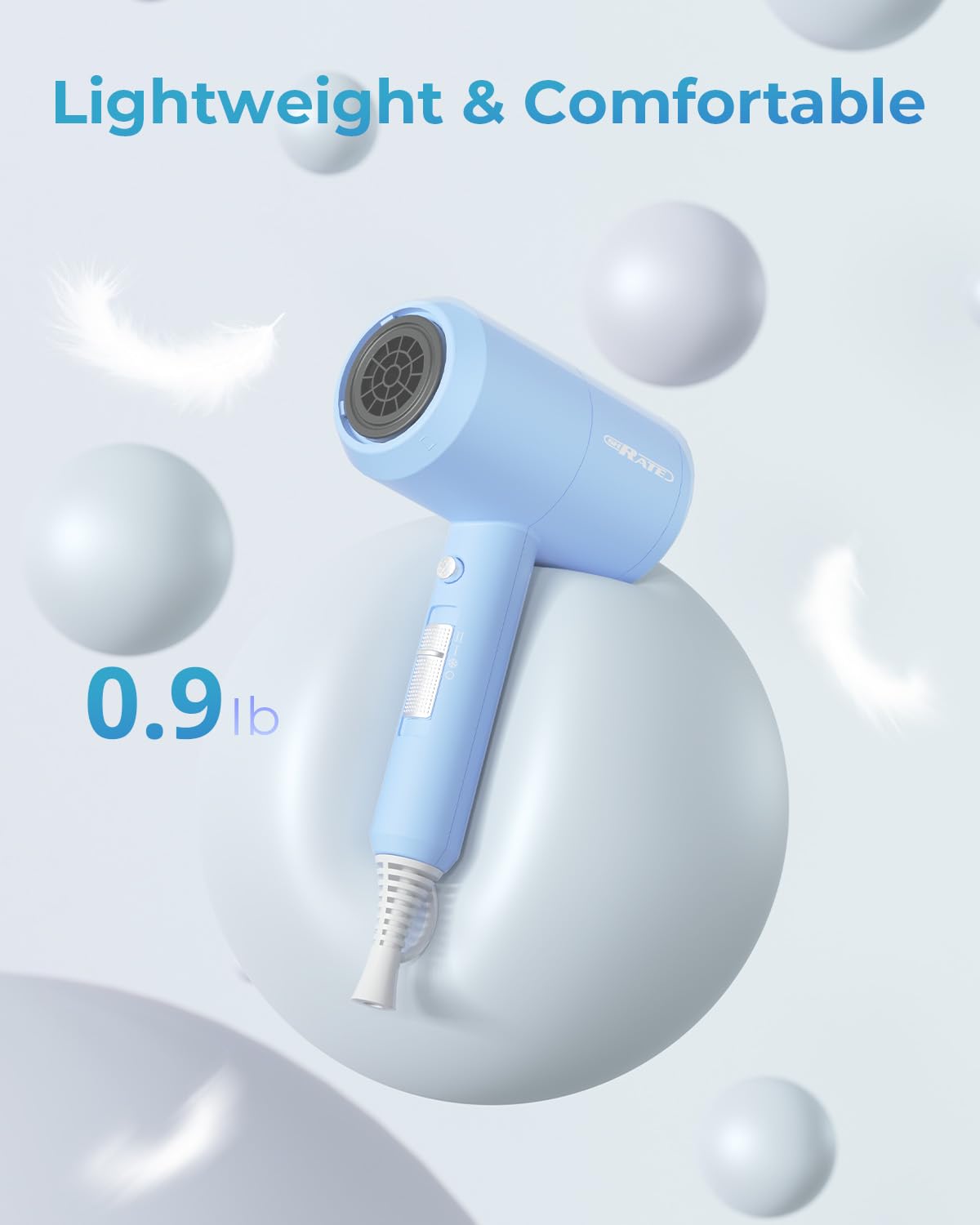 SHRATE Ionic Hair Dryer three nozzle attachments for versatile styling