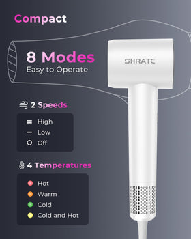 SHRATE magnetic diffuser enables even diffusion for hair.