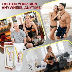 Shrink Toning Lotion application scene demonstrates simple daily use for body toning.