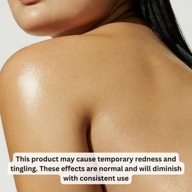 Shrink Toning Lotion skin texture close-up hints at a smooth, tightened finish.