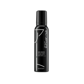 shu uemura art of hair Awa Volume mousse bottle shown for easy styling and lift