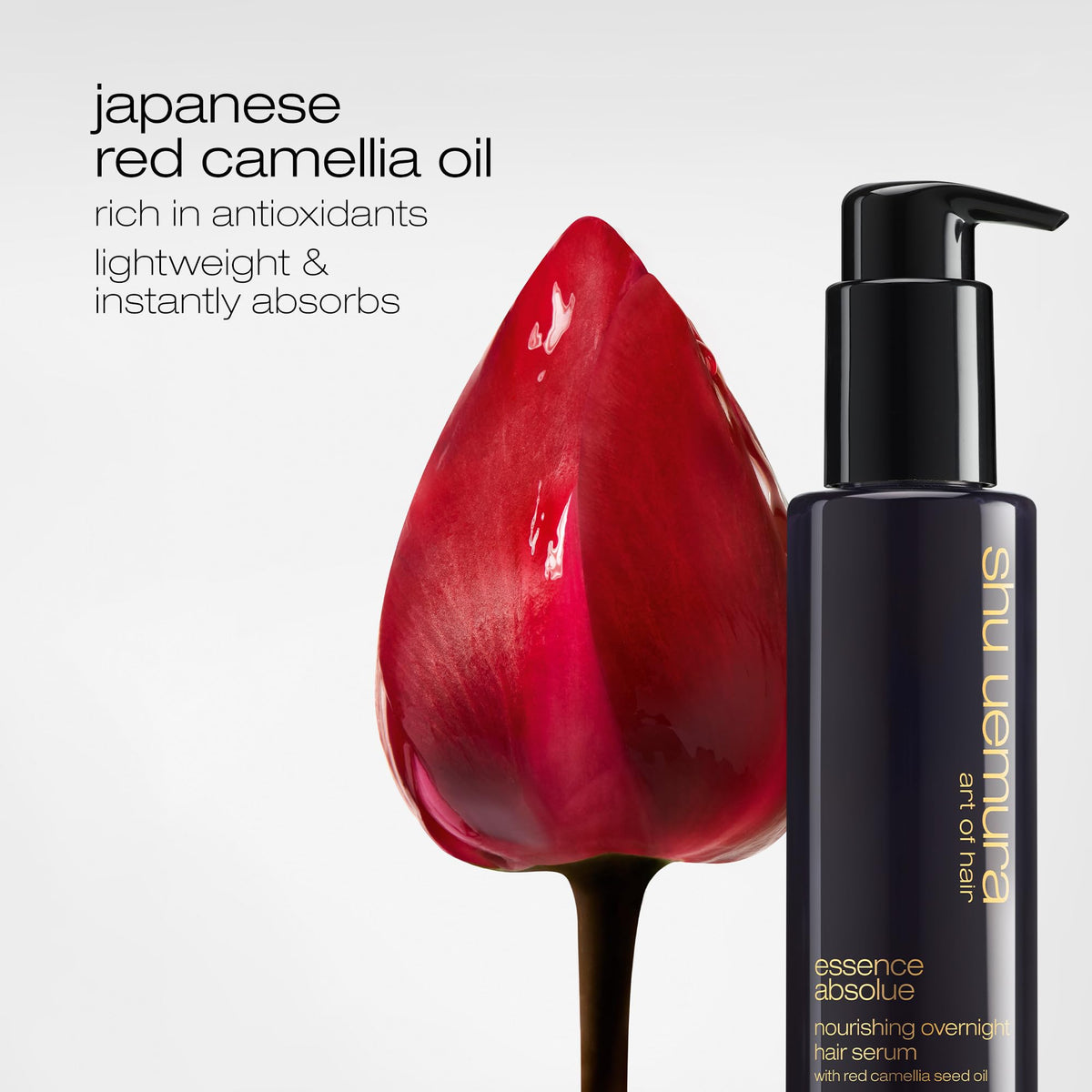 shu uemura art of hair essence absolue adds shine without heaviness for lively strands