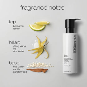 Shu Uemura Izumi Tonic bergamot lemon fragrance close-up