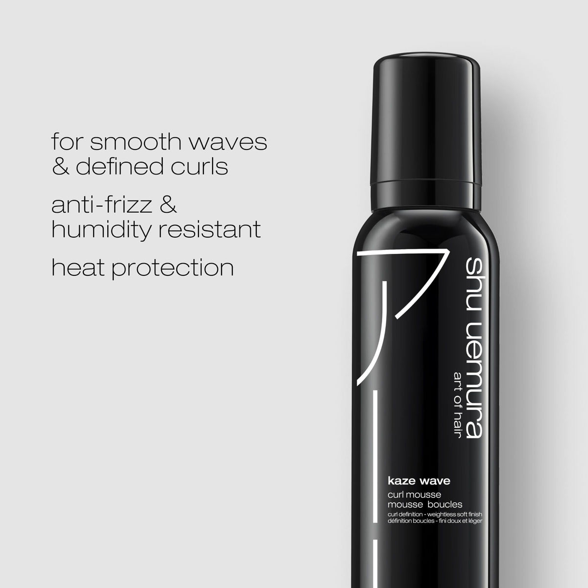 Kaze Wave mousse foam texture, ideal for shaping beachy waves with flexible hold.