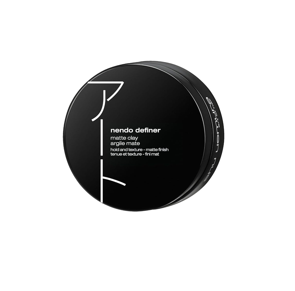 Shu Uemura Nendo Definer Pomade bottle with textured matte finish for defined strands.