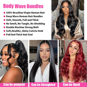 Shuangya Hair natural black color bundle ideal for daily wear