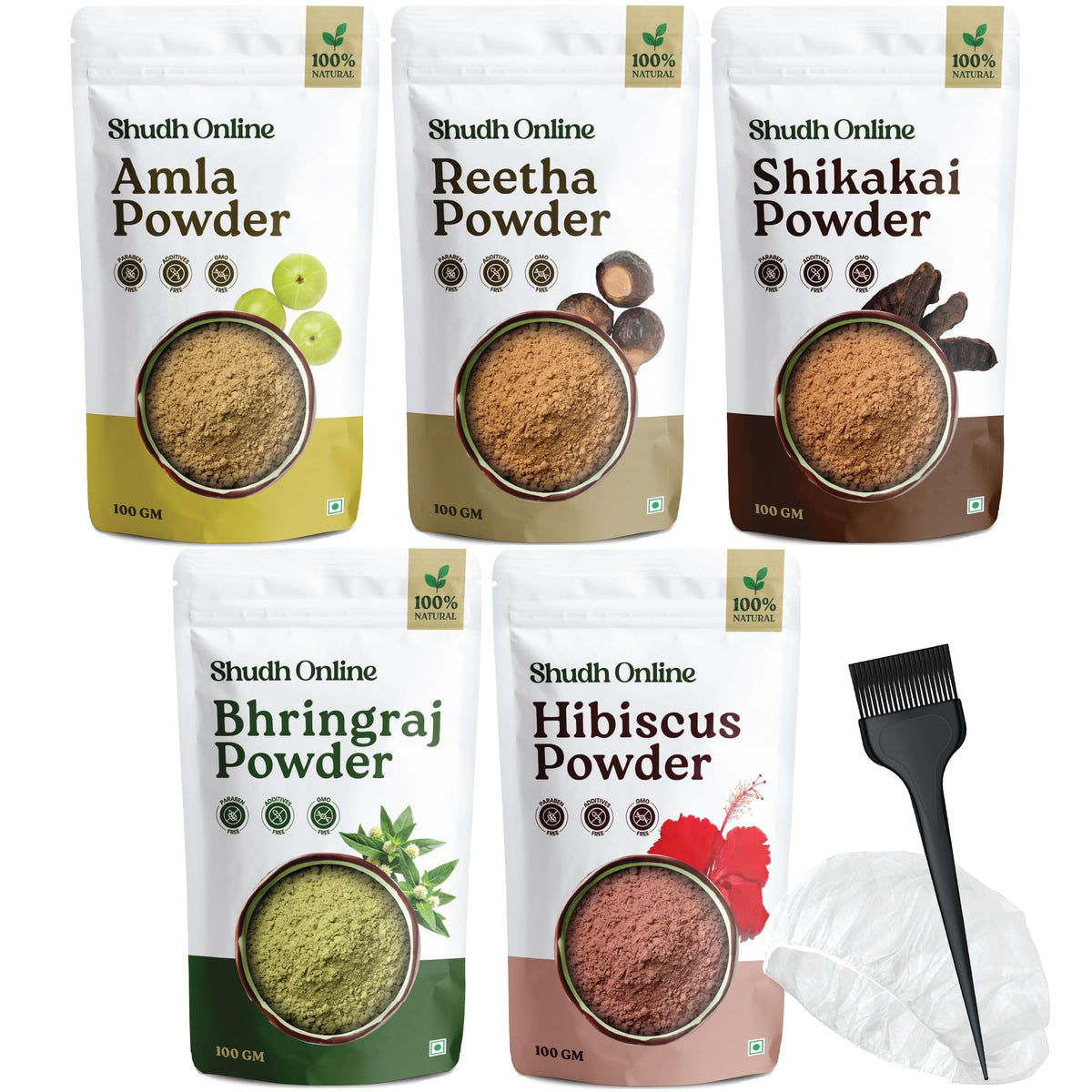 Shudh Online herbal hair mask powder combo — natural scalp nourishment for healthier-looking hair.