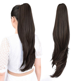 ShulaSHOP easy-apply-ponytail-clip showcases quick transformation in seconds.