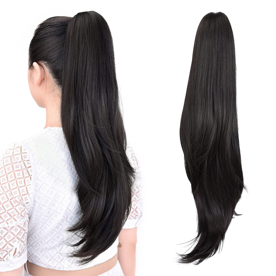 ShulaSHOP ponytail extension 24in long for a natural-looking add-on.