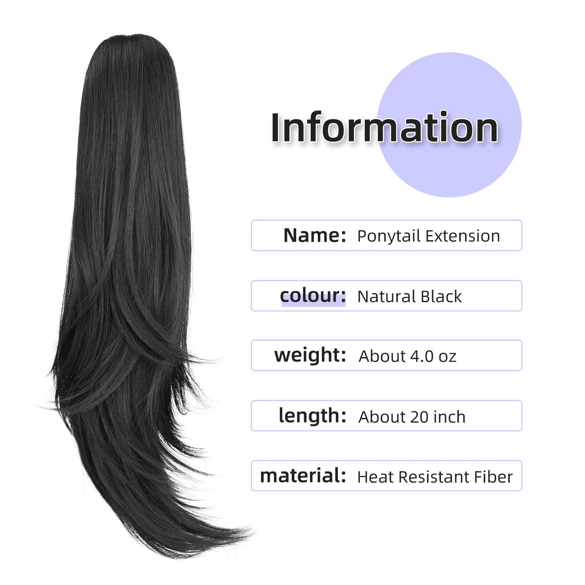 ShulaSHOP Synthetic ponytail with soft fibers for daily wear
