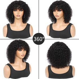 SHUNHUIXC bangs-curly wig highlights face-framing style for a bold daytime look.
