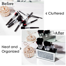 Shyfoy multifunctional cosmetic holder doubles as a desk tidy for pens and pencils.
