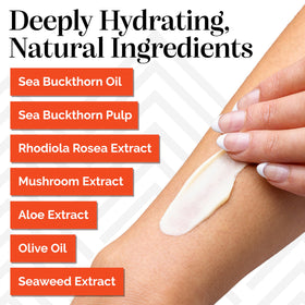 Sibu Sea Buckthorn Oil ingredient glow emphasizes nourishing compounds for radiant skin.