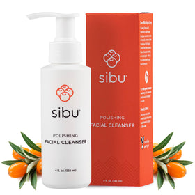 Sibu Sea Buckthorn Polishing Facial Cleanser bottle for gentle makeup removal and hydration.