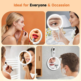 Sicotool mirror with three color light options for versatile lighting