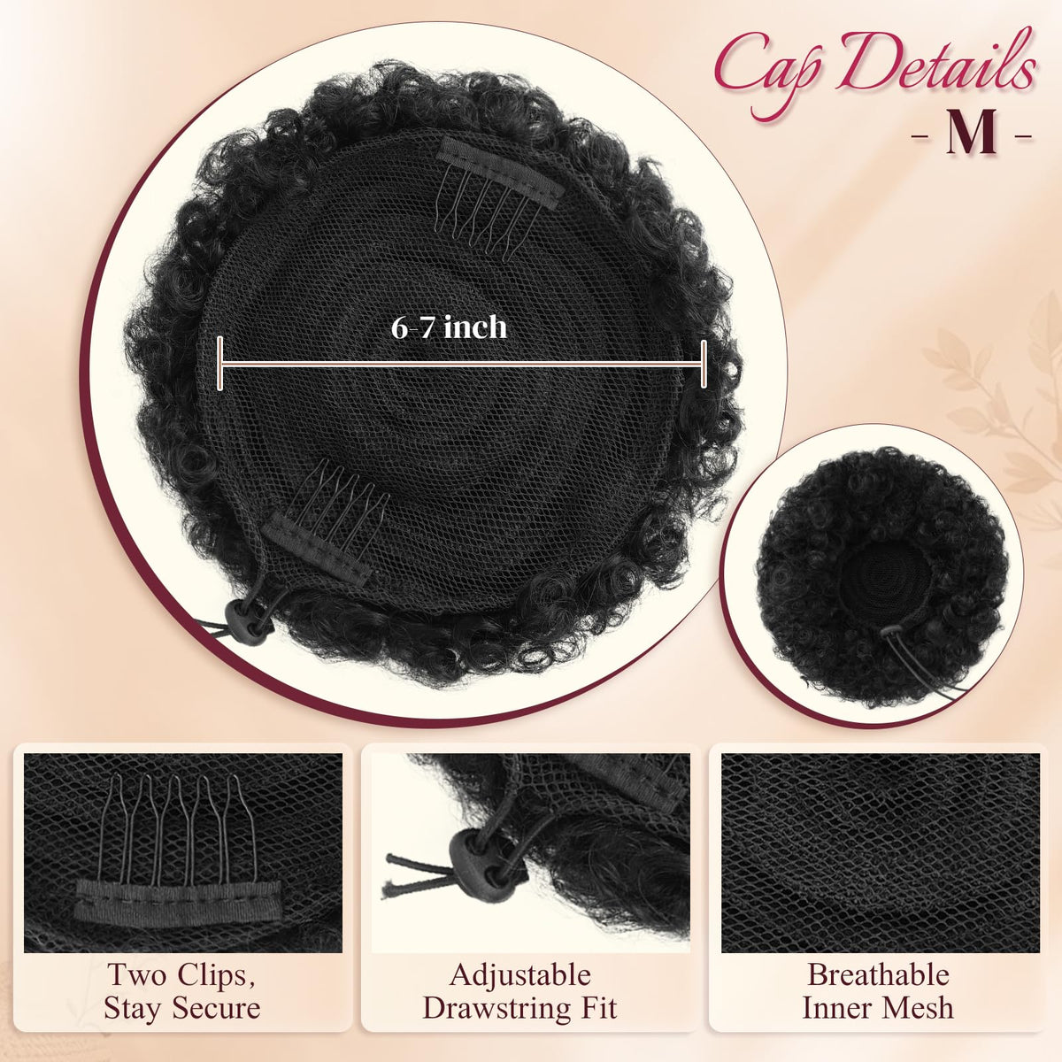 Packaging of Sidaila Afro Puff drawstring ponytail for premium presentation