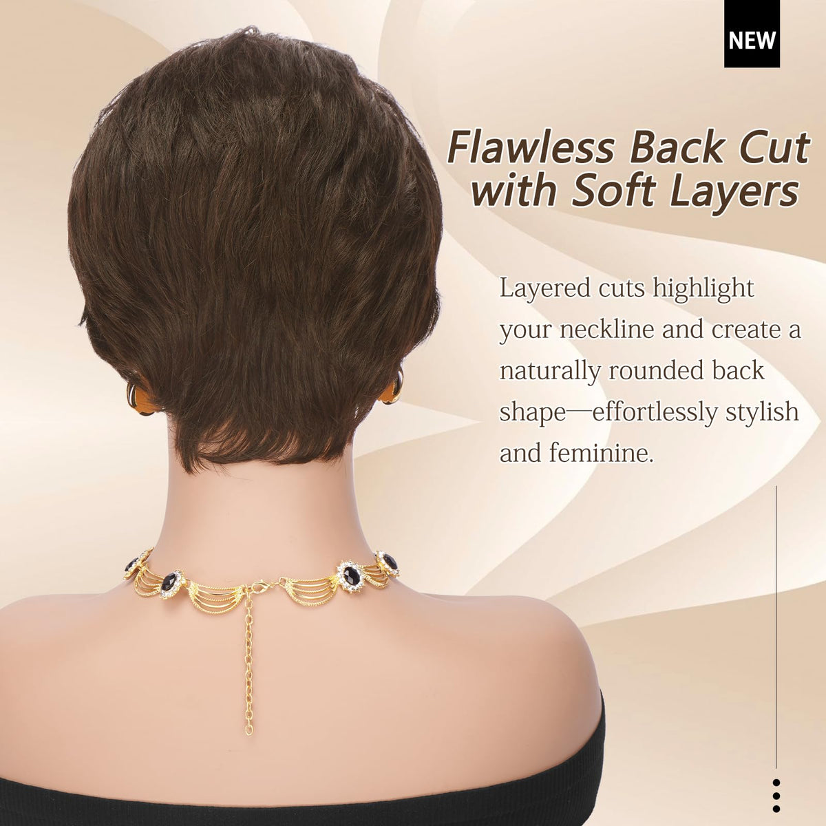 Sidaila pixie-cut wig close-up hairline for seamless blend