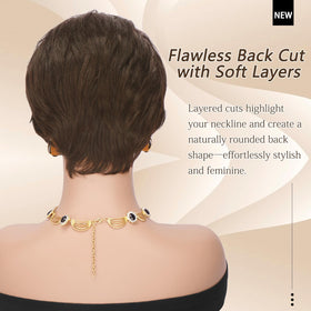 Sidaila pixie-cut wig close-up hairline for seamless blend