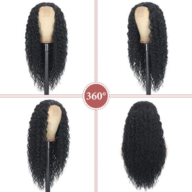 Siddiuop curly wig smooth synthetic texture for effortless styling