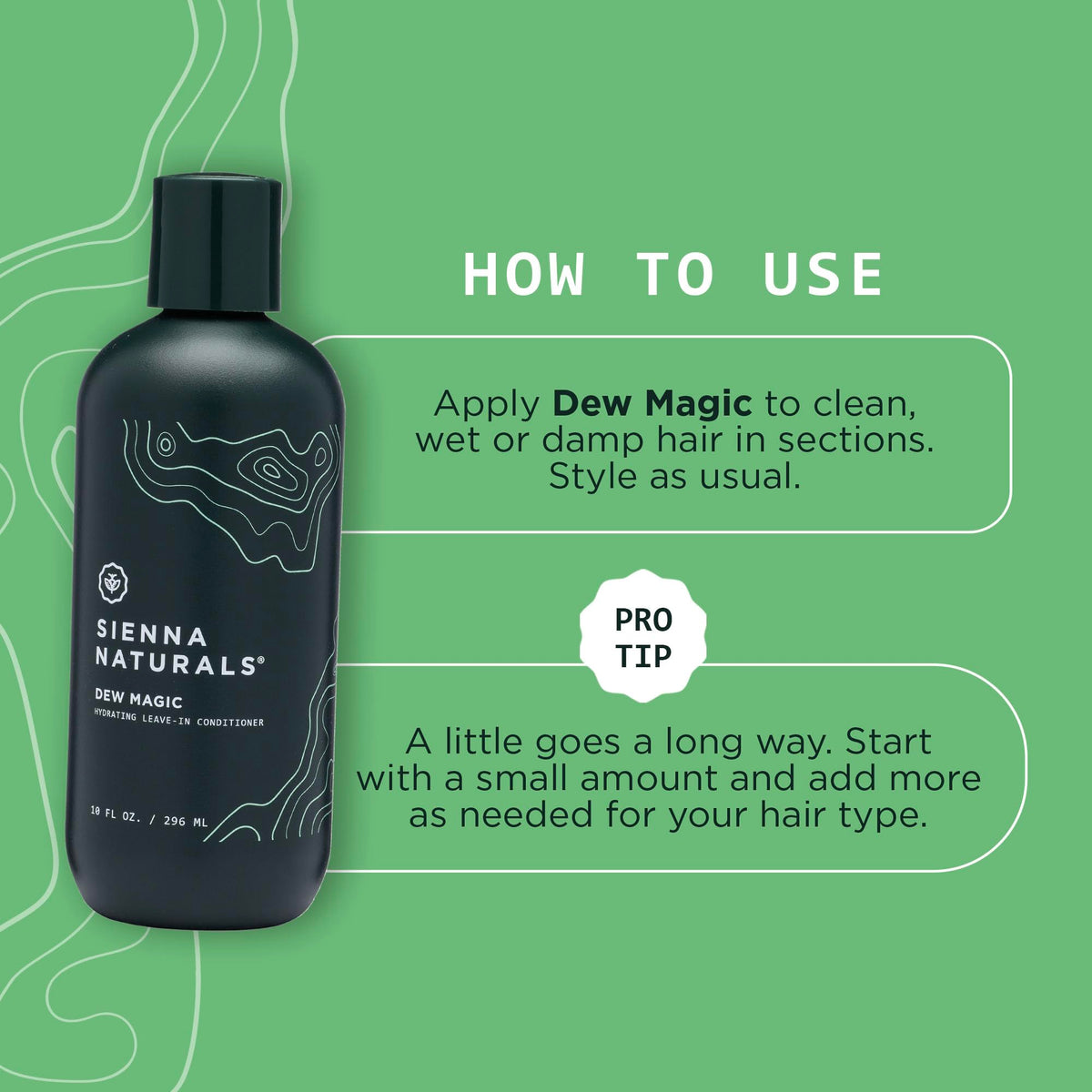 Sienna Naturals Dew Magic Leave-In creamy texture closeup promotes easy detangling.