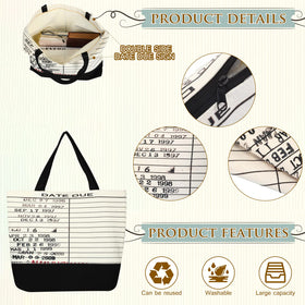 Sieral canvas tote with ample space for books, lunches, or gadgets.