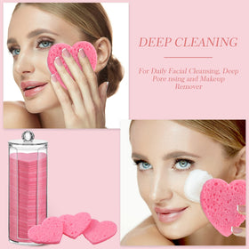 Sieral disposable face sponge pads for convenient hygienic daily cleansing