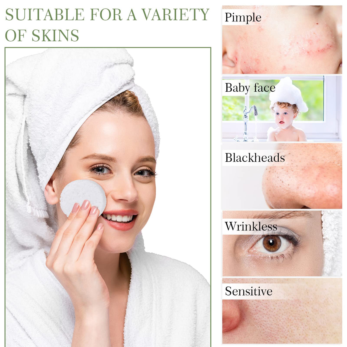 Sieral compressed sponge expands to thicker after absorbing water.