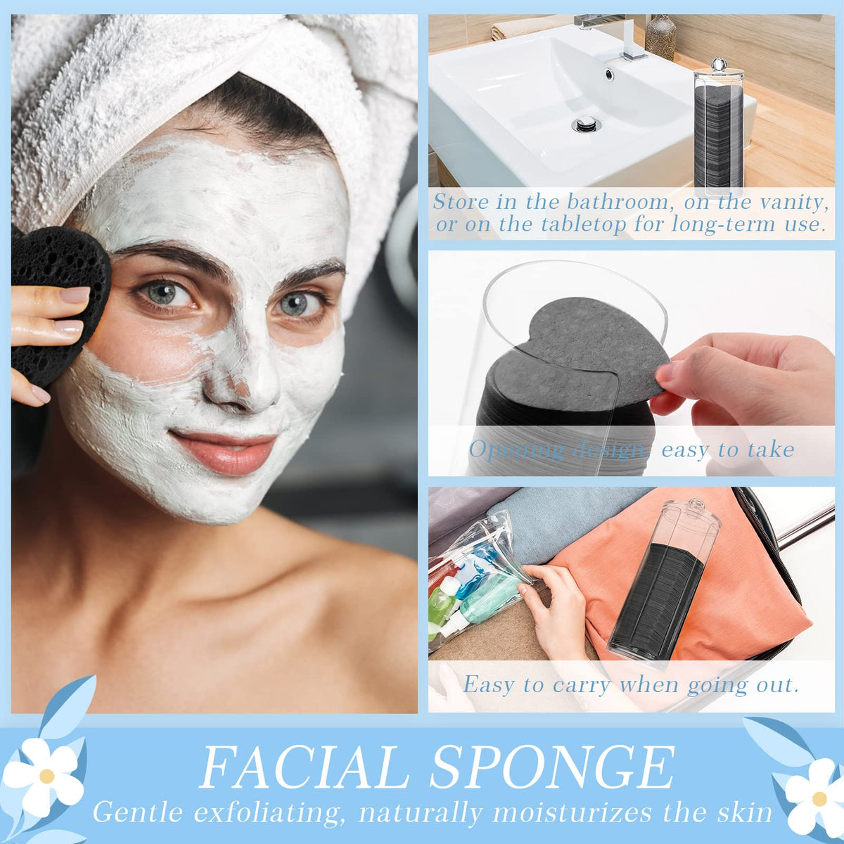 Sieral face-cleansing sponge designed for daily washing and exfoliation.