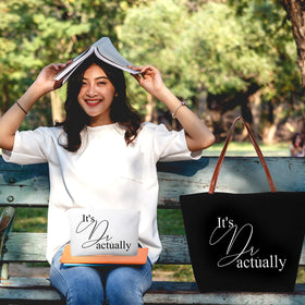 Sieral It's Dr Actually makeup pouch keeps essentials organized during commutes.