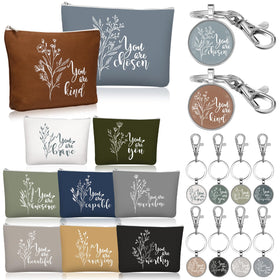 Sieral canvas makeup bag set in Morandi tones for daily organization.