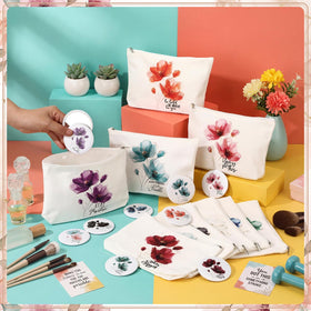 Sieral compact mirror shows sturdy plastic frame and durable print.